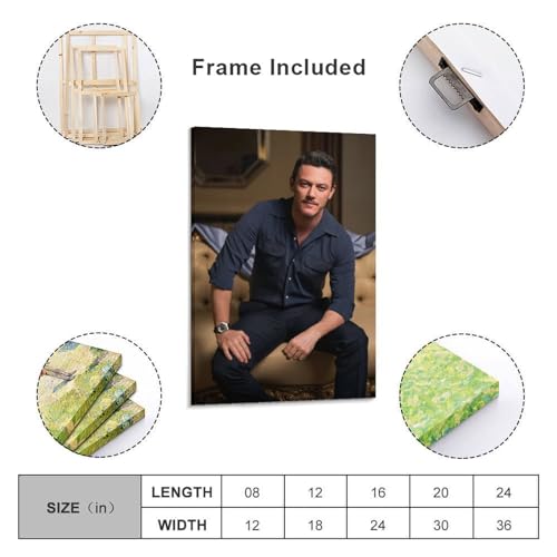 Luke Evans Bedroom Poster 12x18inch