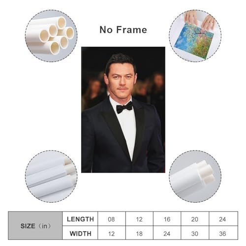 Luke Evans Art Print 08x12 Inch Unframed Canvas Wall Art