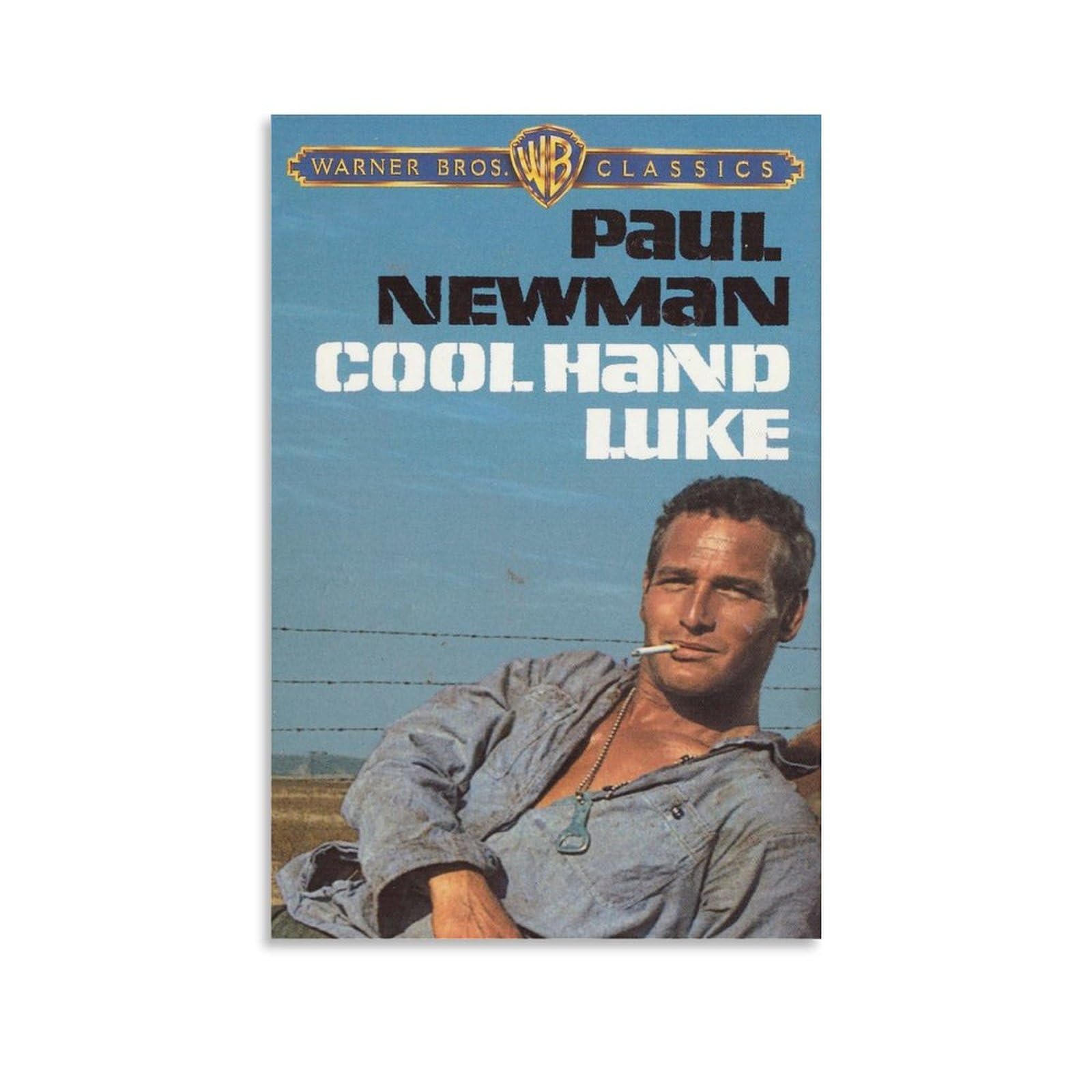 Cool Hand Luke Movie Poster - 12x18 inch Canvas Wall Art for Living Room and Bedroom Decor